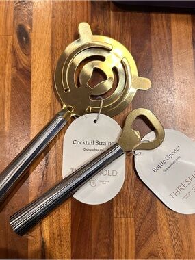 NEW cocktail strainer and bottle opener